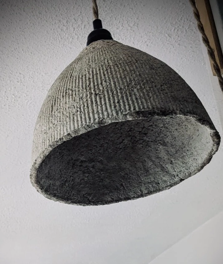 Abat-jour papier terre